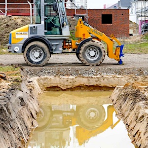 Regenwasser in Baugrube