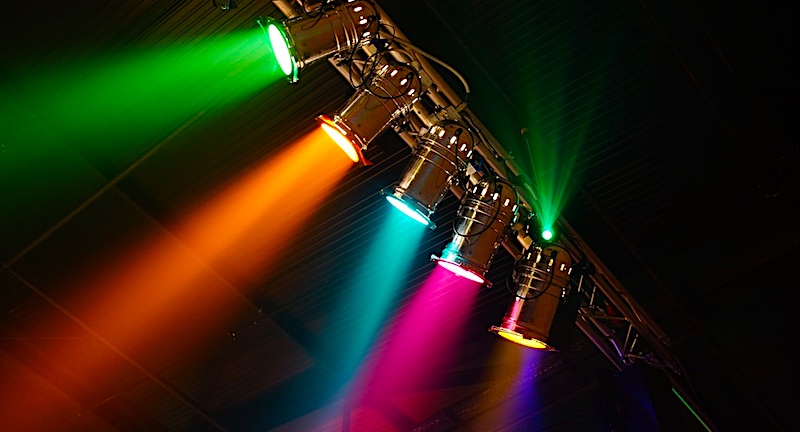 LED Strahler farbig